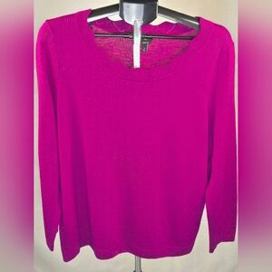Talbots Pure Merino Wool Scalloped Neckline Quiet Luxury‎ Sweater, 1X